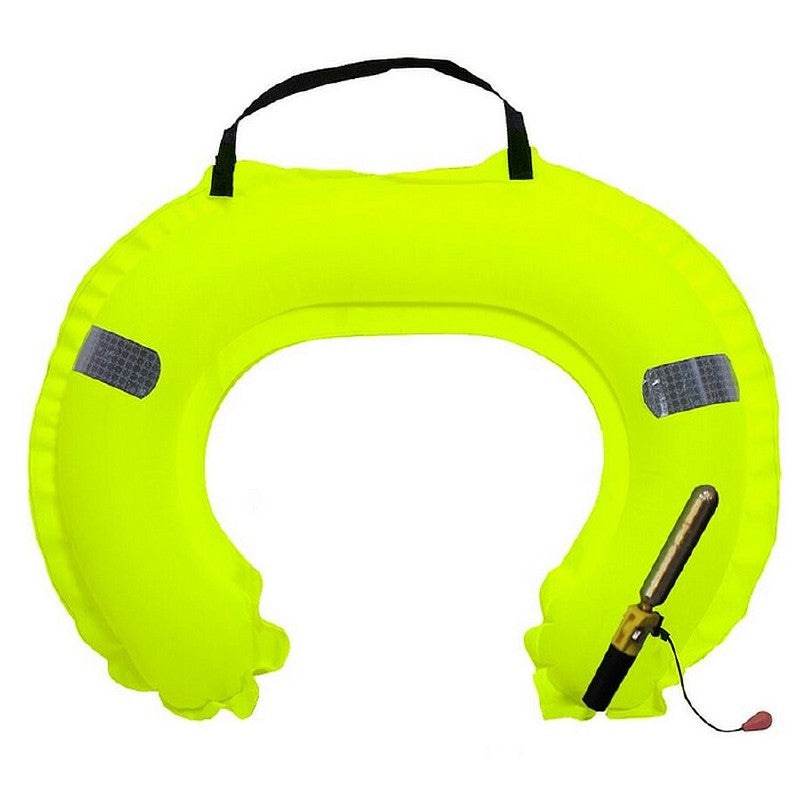 Ocean Safety Jon Buoy Inflatable Horseshoe Black Case