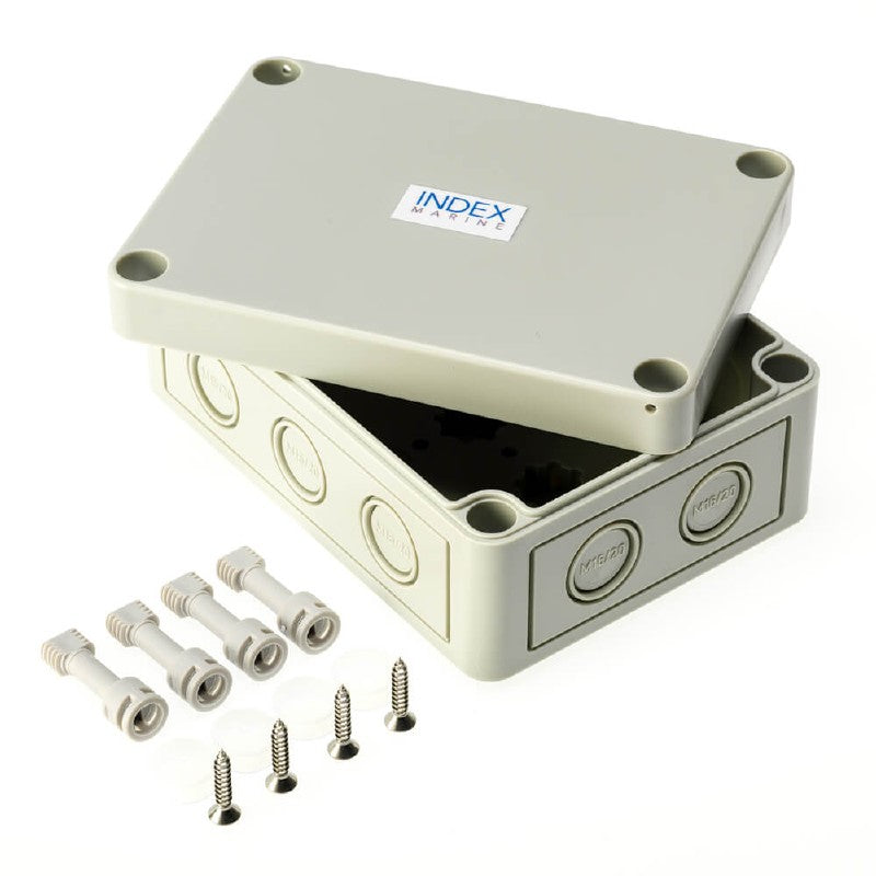 Index Marine Medium Waterproof Electrical Junction Box Kit 10 Port IP67