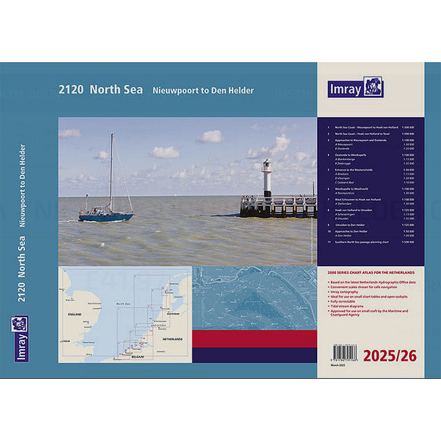 Imray 2120 North Sea - Nieuwpoort to Den Helder Chart Atlas