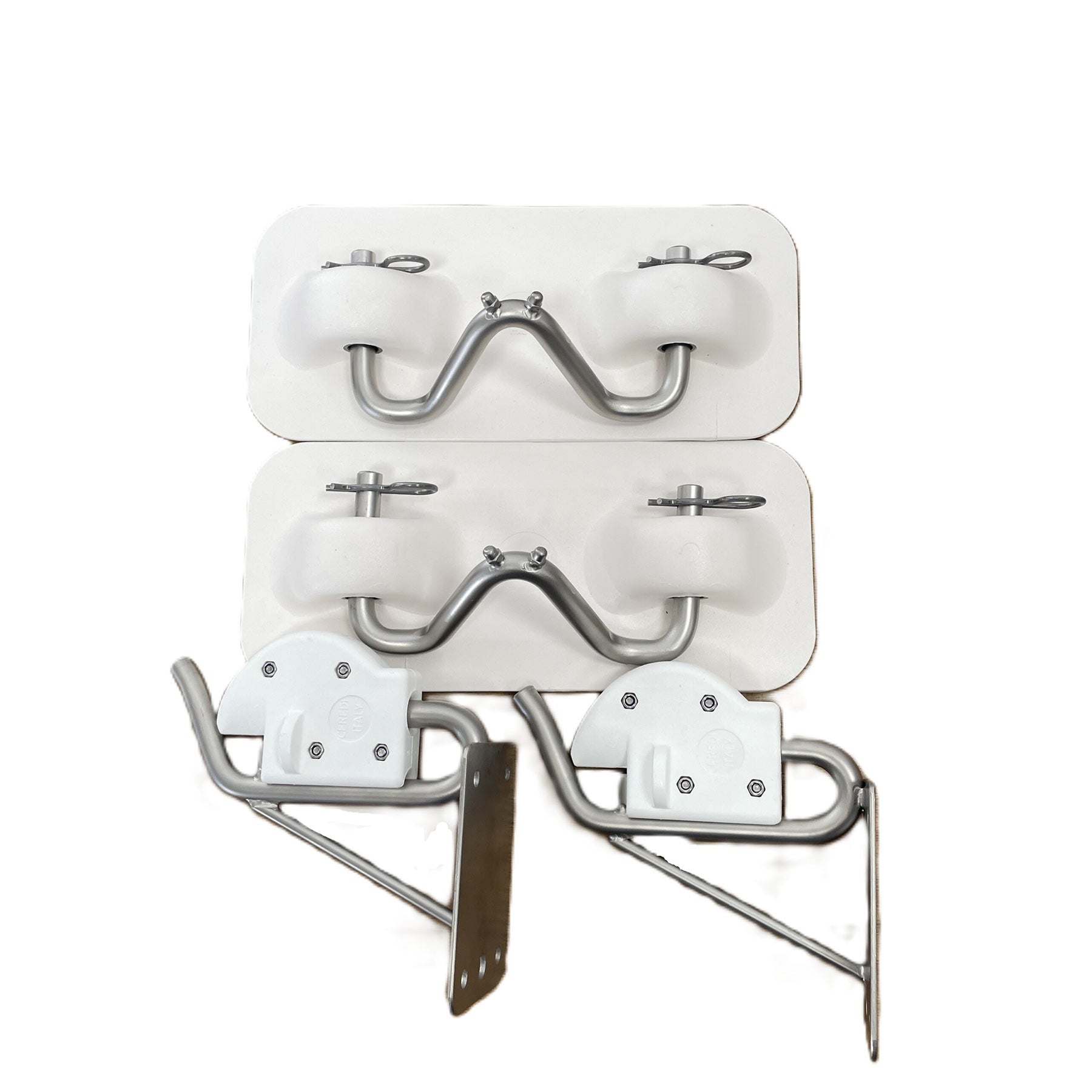 IBS Easy Lift Snap Davit Kit for PVC Transom Mount White Pads