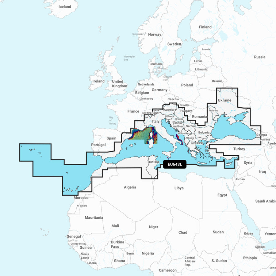 Garmin Navionics Vision+ Chart Mediterranean and Black Sea EU643L
