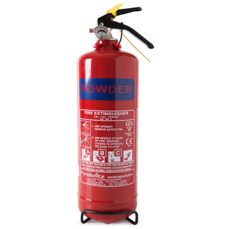 Fireblitz 2kg ABC Dry Powder Fire Extinguisher 5A 34B EN3