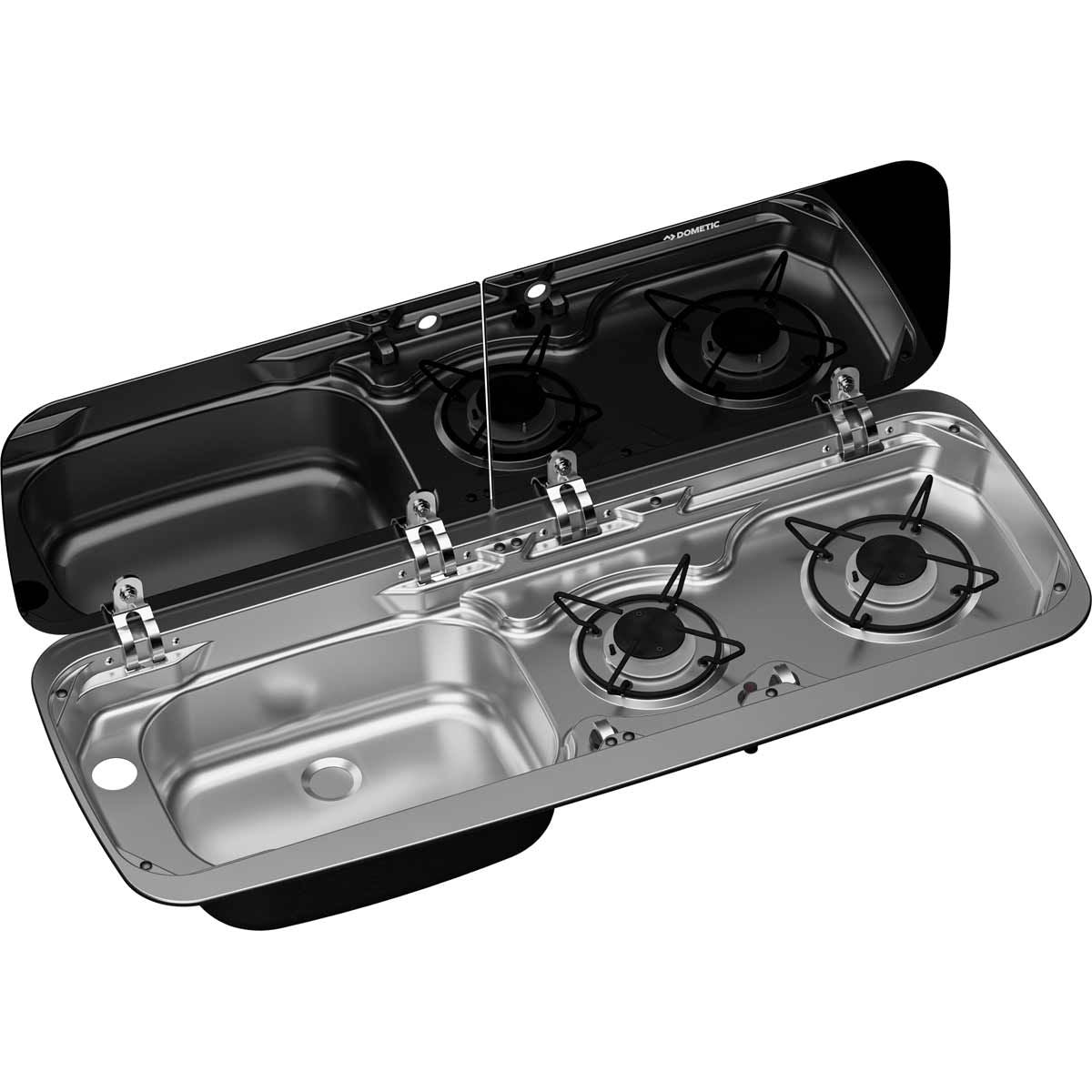 Dometic 2 Burner Hob & Sink Unit 9222 L/H (Piezo Ignition & Shut Off)