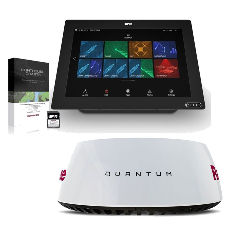 Raymarine Axiom+12 with Chart and Quantum Q24C Radar Package Deal