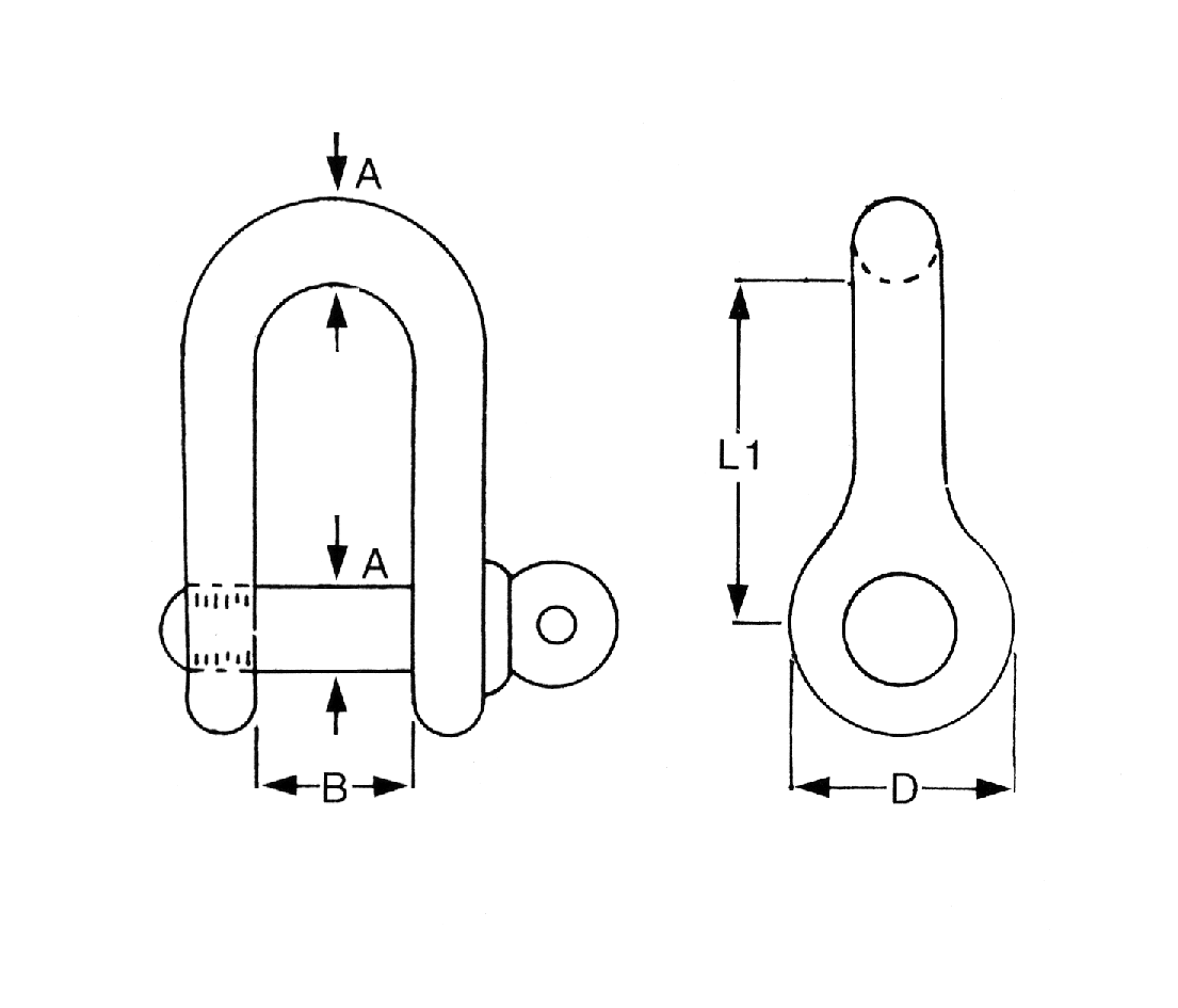Proboat Stainless Steel D Shackle 16mm