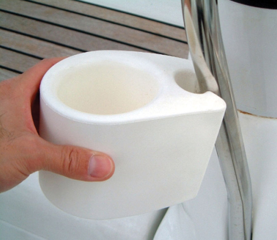 Ocean Tube Mount Clip-On Drinks Holder - White