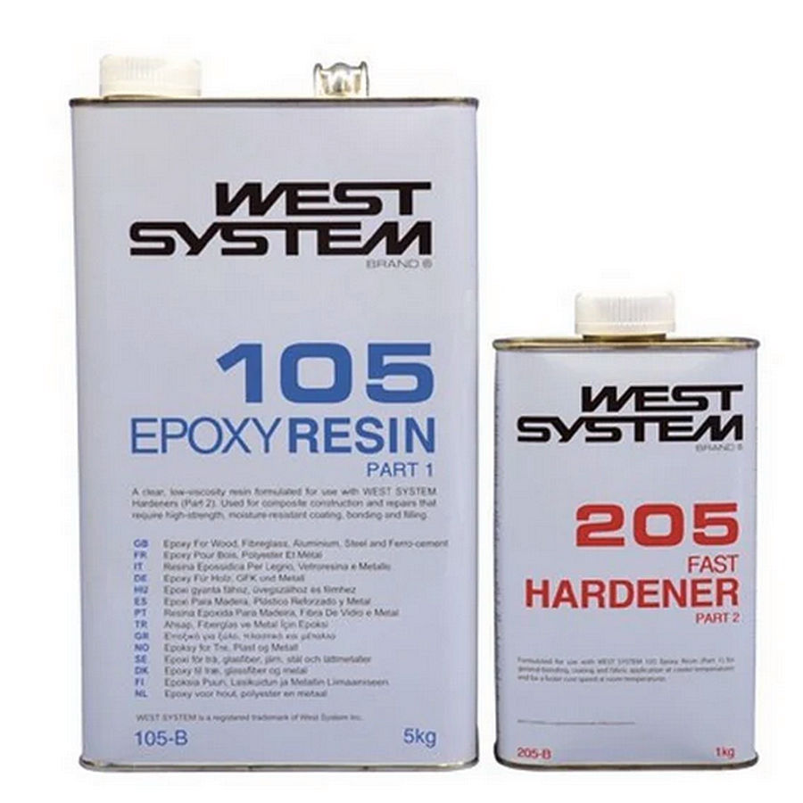 West System Epoxy B Pack 6kg 105/205 Fast Hardener