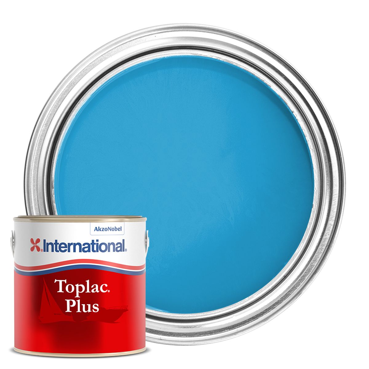 International Toplac Plus High Gloss Paint Bondi Blue 750ml