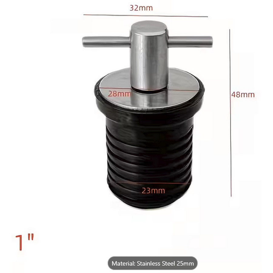 SeaMark Expanding Drain Plug T Handle Screw Bung Stainless Steel 25mm
