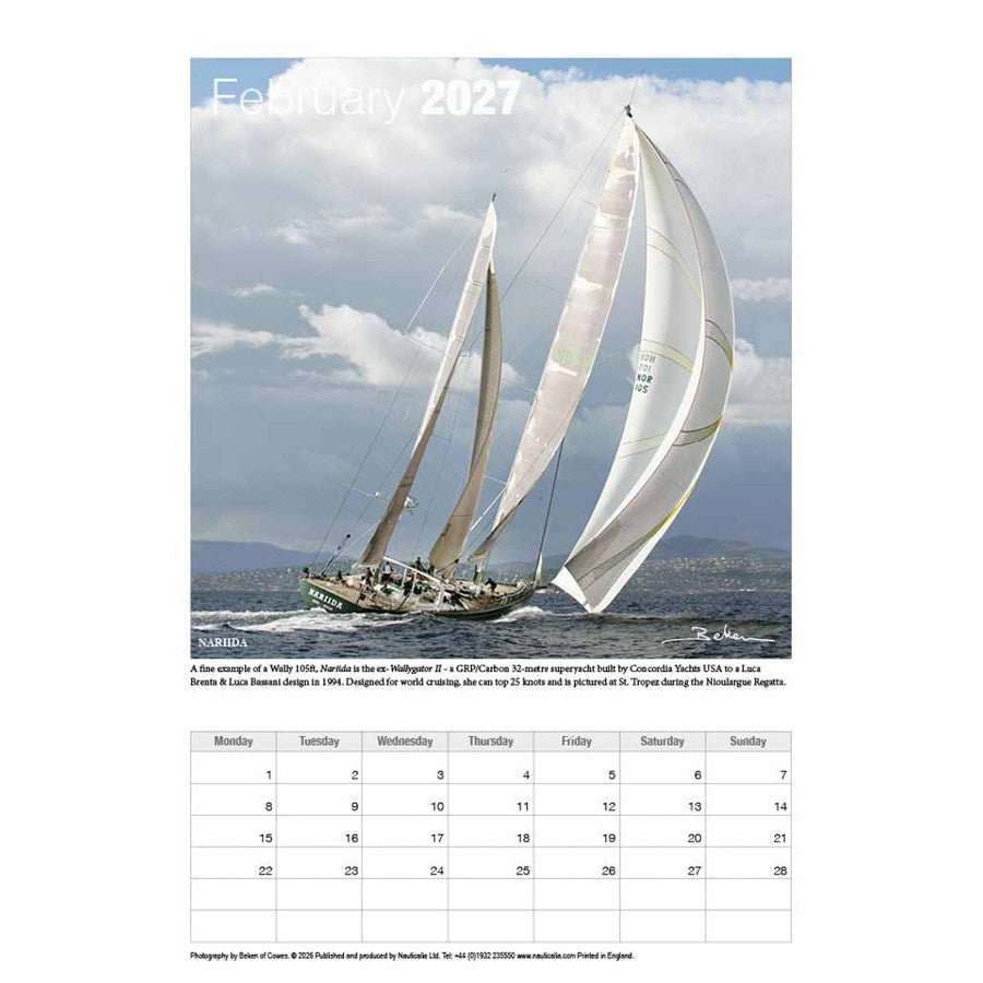Beken of Cowes 2027 Compact Sailing Calendar 24x34cm