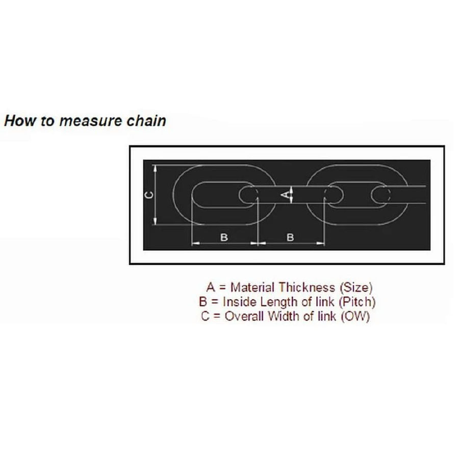 SeaMark Short Link Calibrated Galvanised Anchor Chain 10 x 28 DIN 766 G40