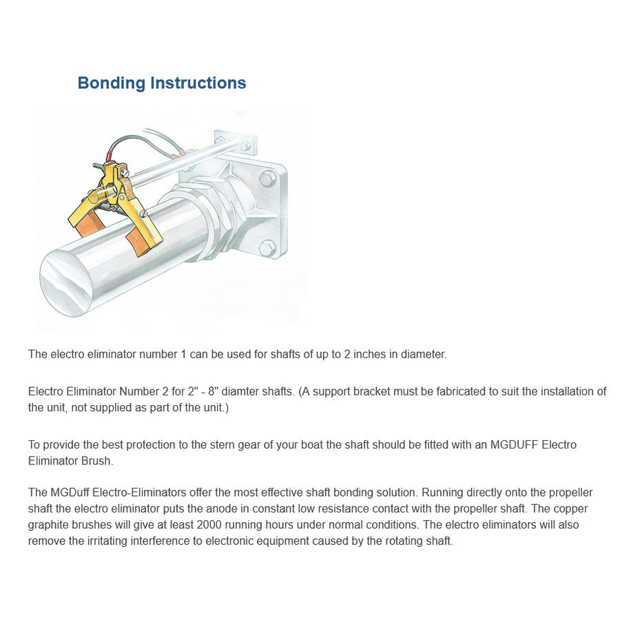 MG Duff Electro Eliminator Shaft Earthing - No.1 up to 50mm Shafts