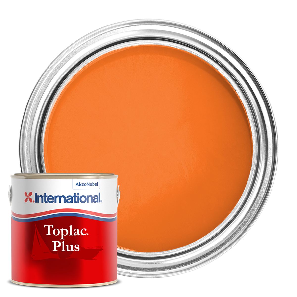 International Toplac Plus High Gloss Paint Rescue Orange 750ml