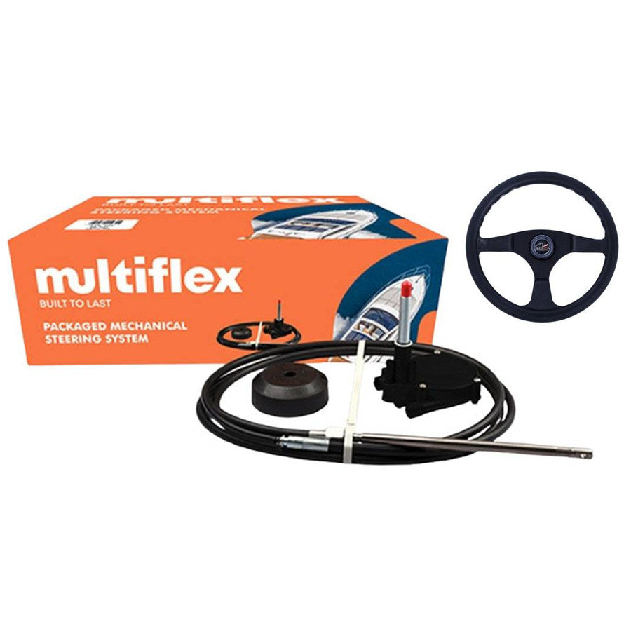 Multiflex SC-16 Steering Kit Includes Steering Wheel - 11ft - Up to 150HP