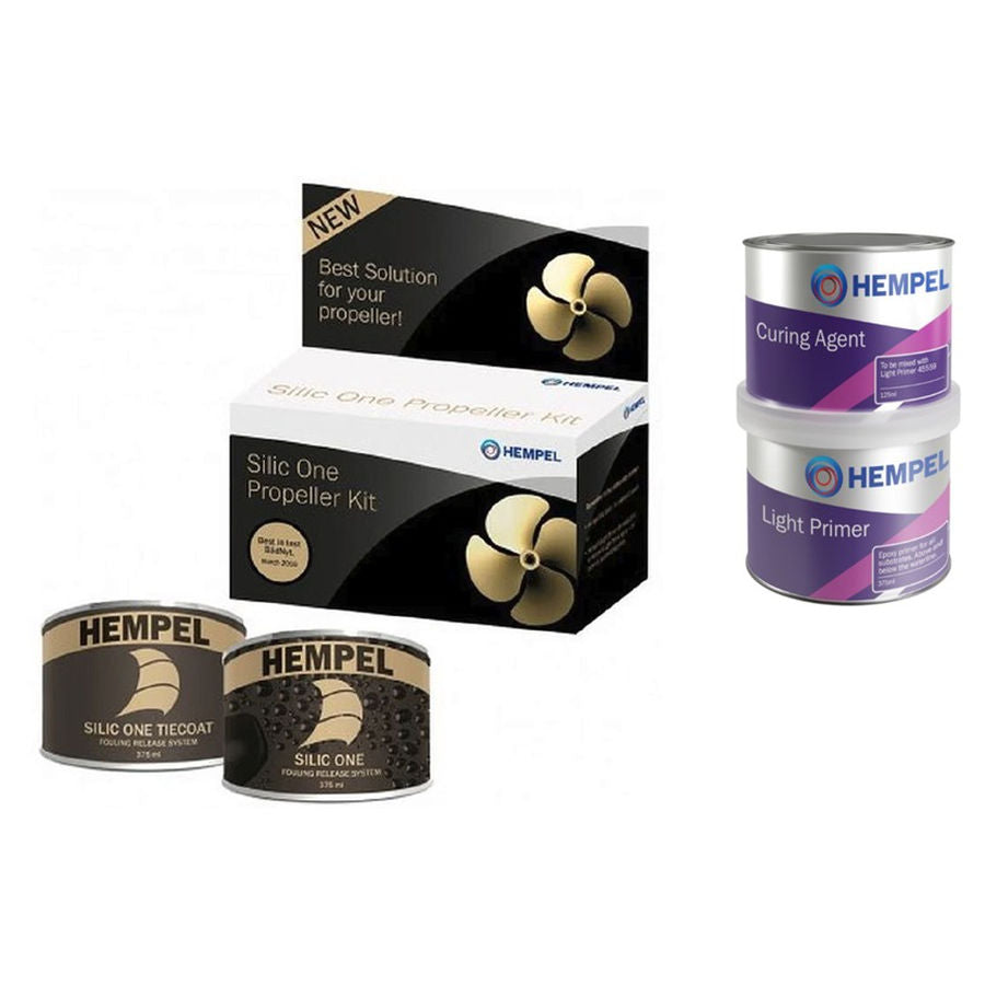 Hempel Silic One Propeller Kit-Includes Light Primer 375ml + Curing Agent 375ml