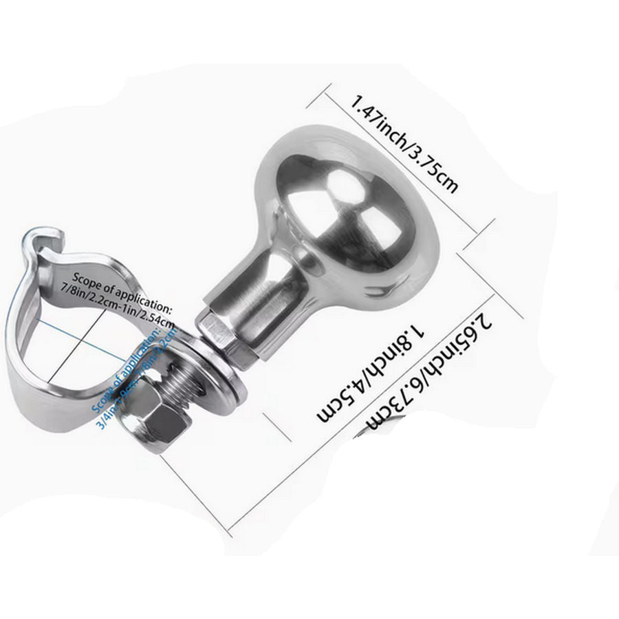 SeaMark Stainless Steel Steering Wheel Knob 21-25mm