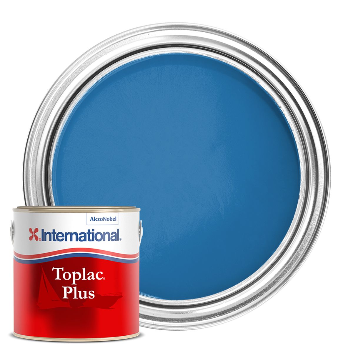 International Toplac Plus High Gloss Paint Lauderdale Blue 750ml