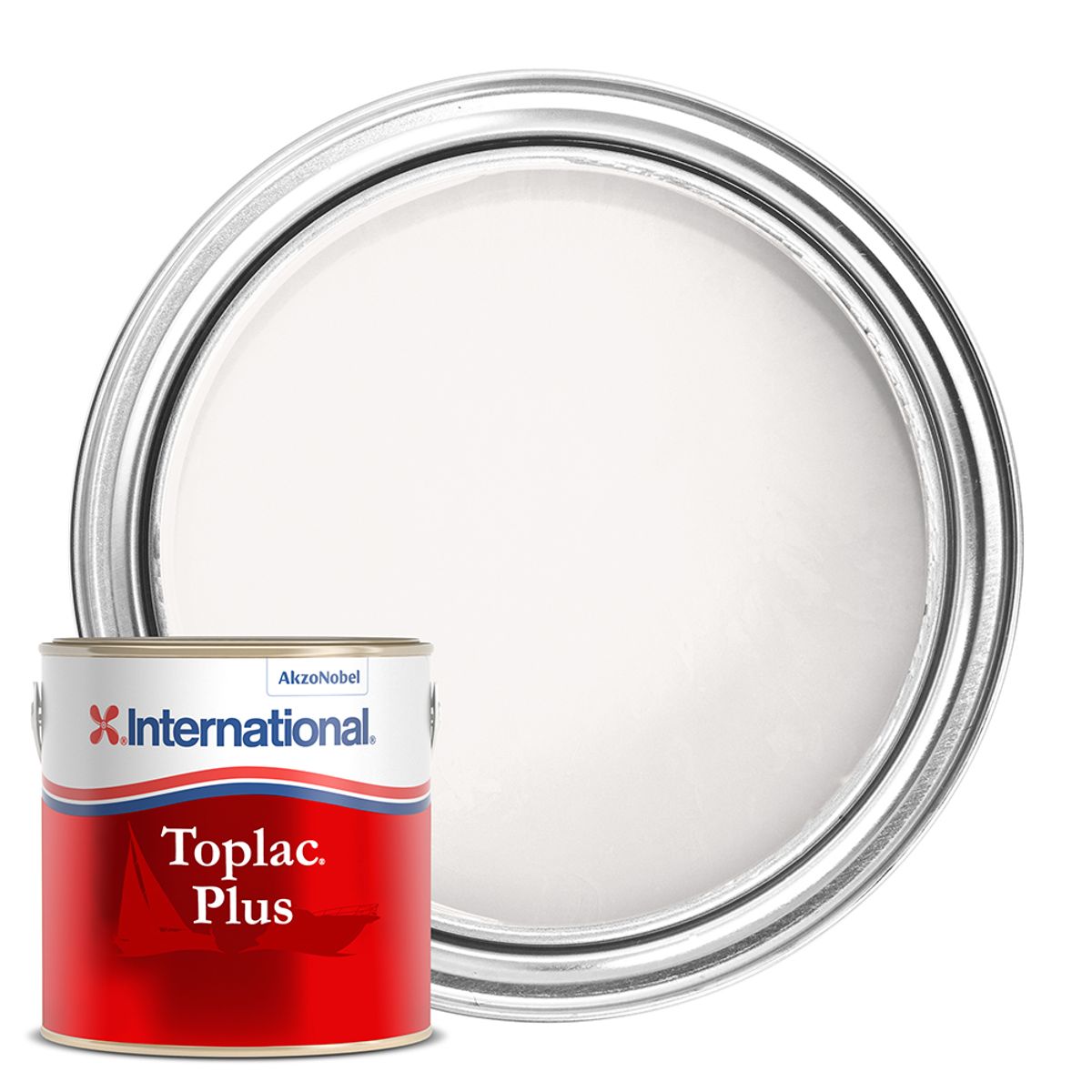 International Toplac Plus High Gloss Paint Mediterranean White 750ml