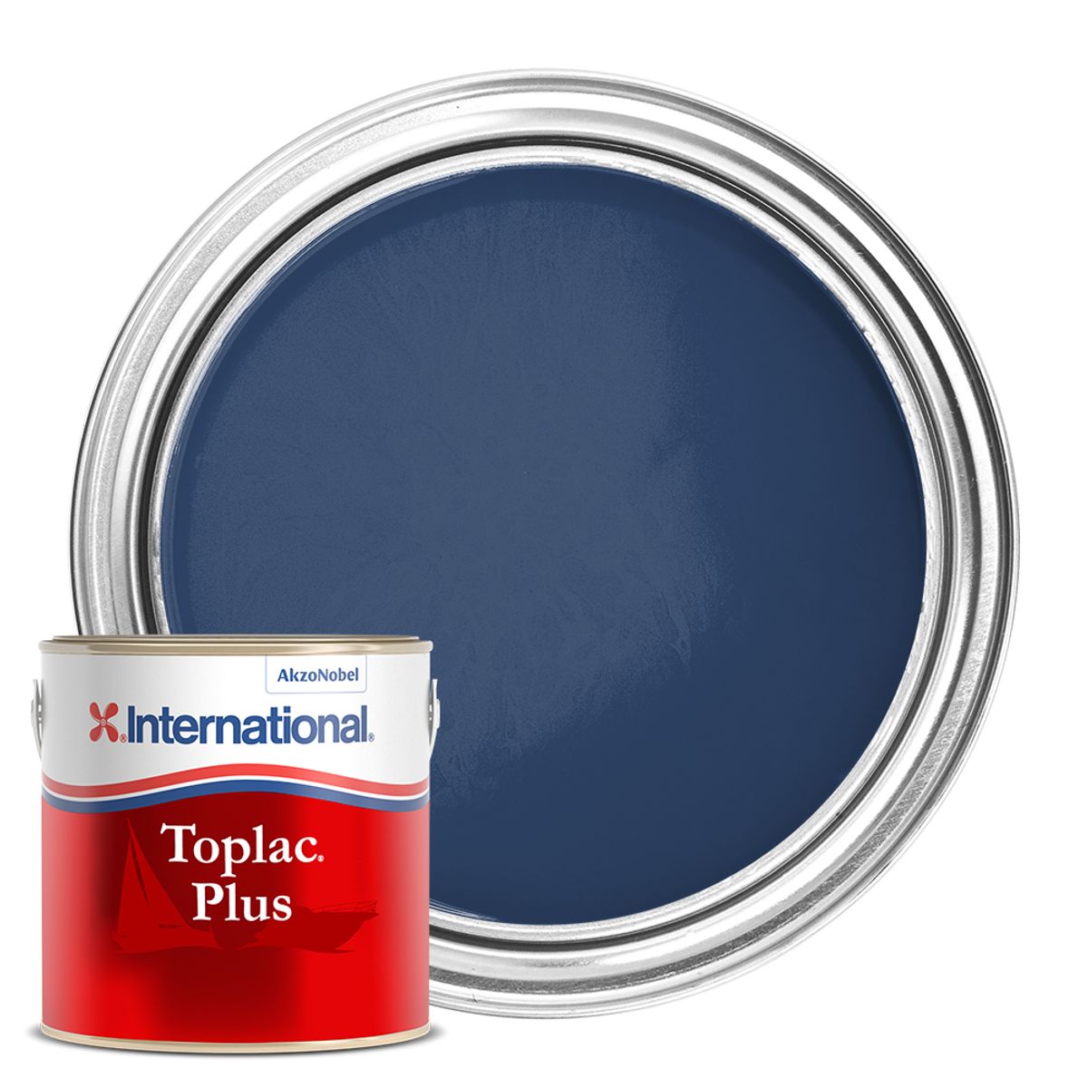 International Toplac Plus High Gloss Paint Oxford Blue 750ml