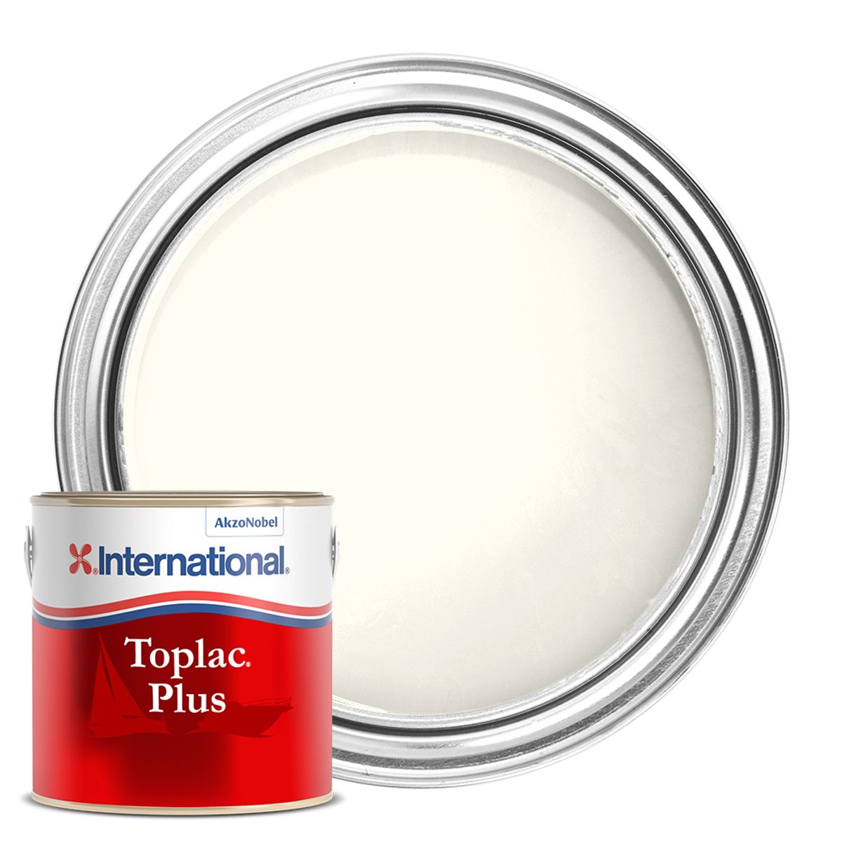 International Toplac Plus High Gloss Paint Oyster White 750ml