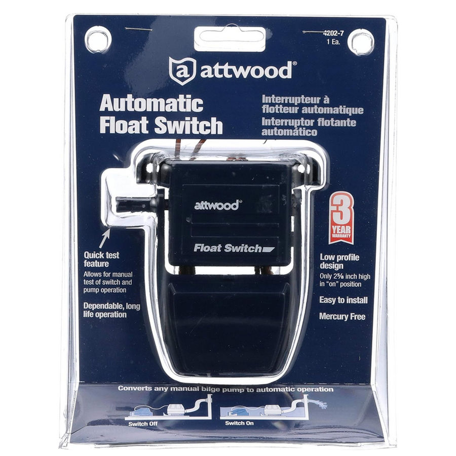 Attwood V-Series Auto Float Switch With Cover 4201-7