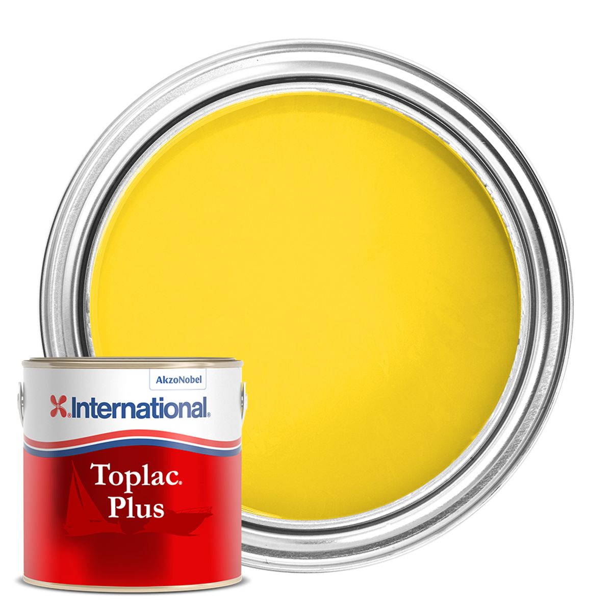 International Toplac Plus High Gloss Paint Yellow 750ml