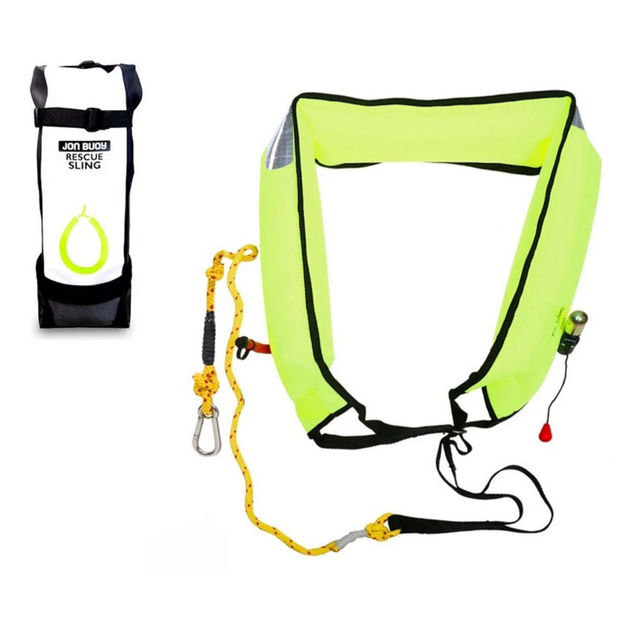 Ocean Safety Jon Buoy Inflatable Rescue Sling Soft Case White