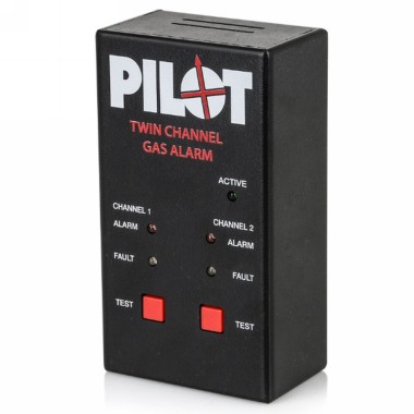 Pilot Dual Gas Alarm LPG Butane Propane - Twin Sensors 12/24V