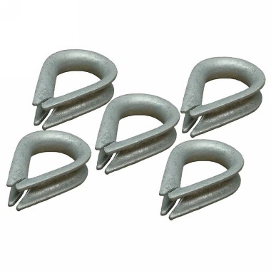 Proboat Galvanised Rope Thimble 5mm - Pack 5
