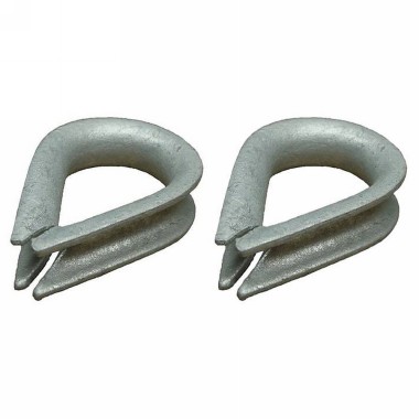 Proboat Galvanised Rope Thimble 10mm - Pack 2