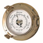 Meridian Zero Solid Brass Porthole Barometer 115mm Dial