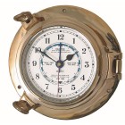 Meridian Zero Solid Brass Porthole Tide Clock 115mm Dial