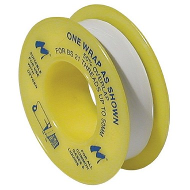Aquafax PTFE Gas Thread Sealing Tape EN751-3 12mm x 5m Reel