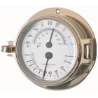 Meridian Zero Channel Solid Brass Thermometer and Hygrometer 3 inch