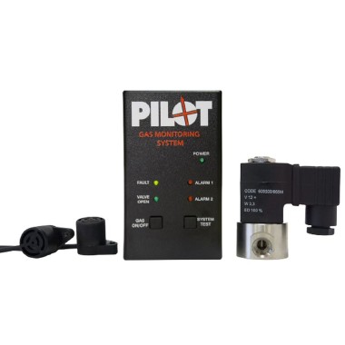 Pilot Gas Monitoring System with Two LPG Detectors and Control Valve 24V