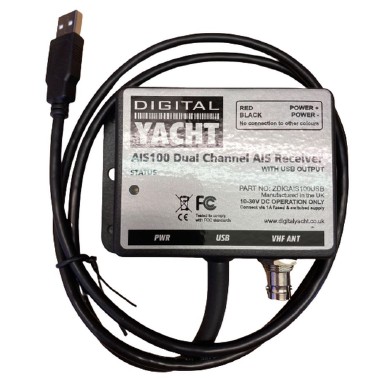 Digital Yacht-AIS100 USB Receiver-NMEA Out Dual-Channel High Speed Plug and Play