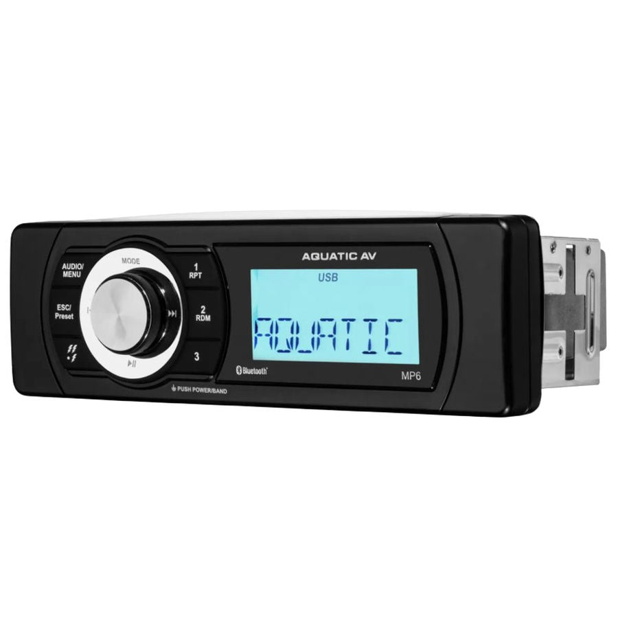 Aquatic AV MP6 Shallow Mount Stereo Bluetooth/MP3/USB/AUX/AM/FM Radio