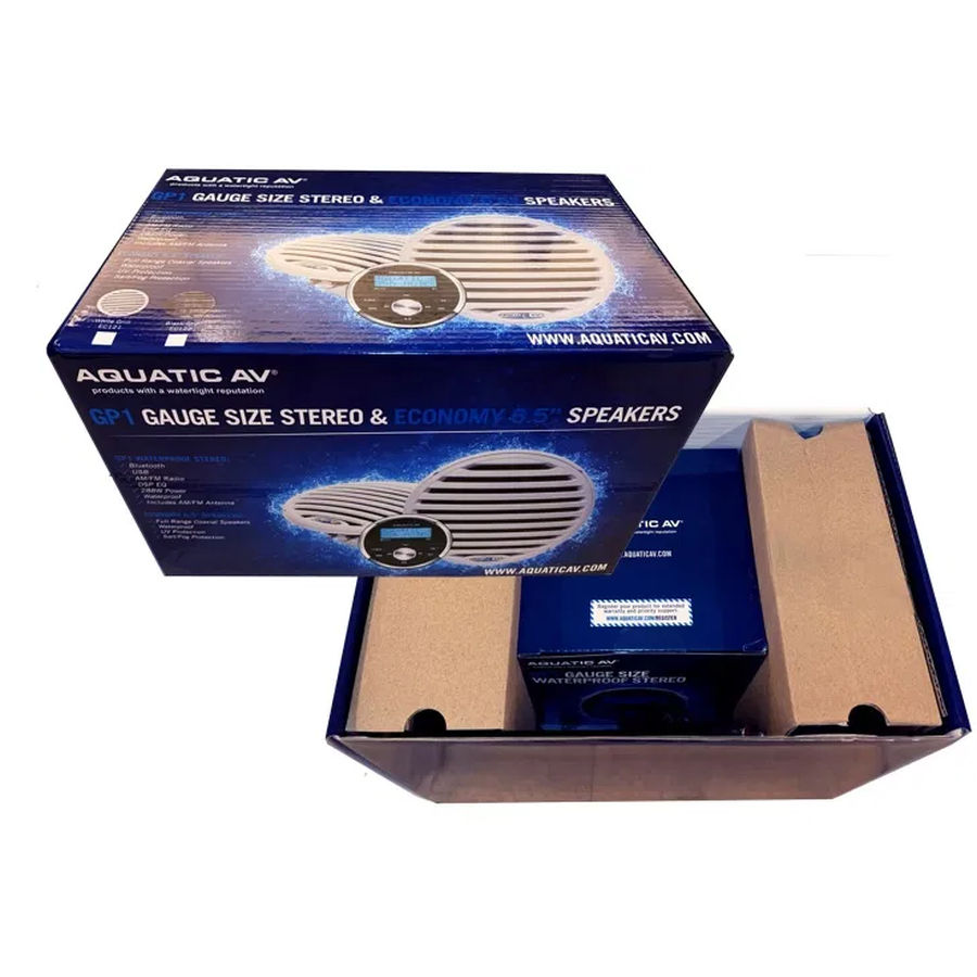 Aquatic AV GP1 Bundle - GP1 Stereo & Economy Speakers White