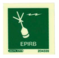 Ocean Safety Photoluminesent Sign - EPIRB