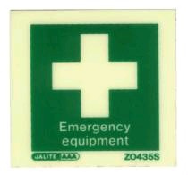 Ocean Safety Photoluminesent Sign - First Aid Kit