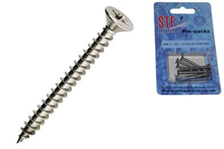 Proboat Countersunk Self Tapping Screws Stainless Steel 3/4 x 6 - Pack 16