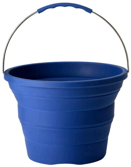 Meridian Zero Fully Collapsible Silicone Pack Away Bucket - Blue 7 Litre