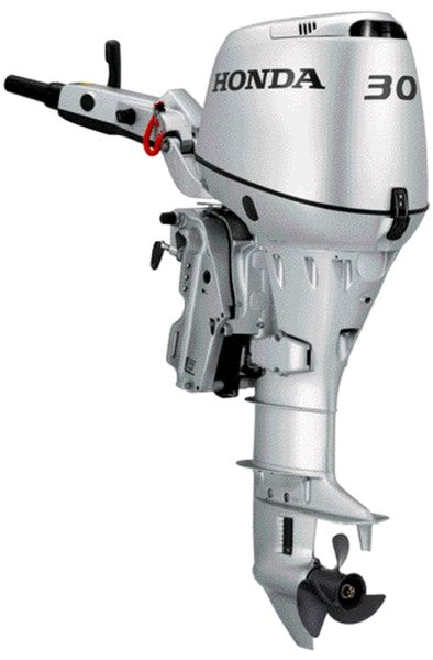 Honda BF30SHGU 30 H.P Standard Shaft Tiller Control with Manual Start Outboard