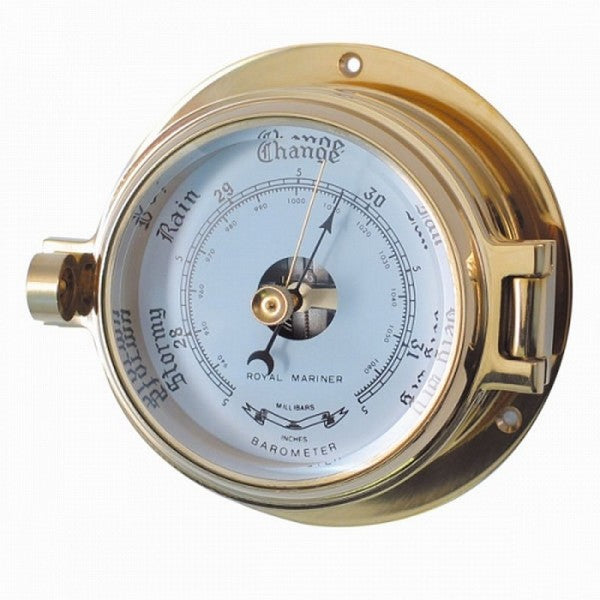 Meridian Zero Channel Solid Brass Barometer 3 inch