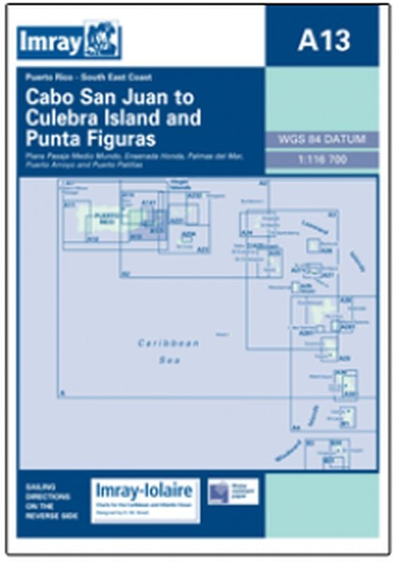 Imray-Iolaire Chart A13 SE Coast of Puerto Rico