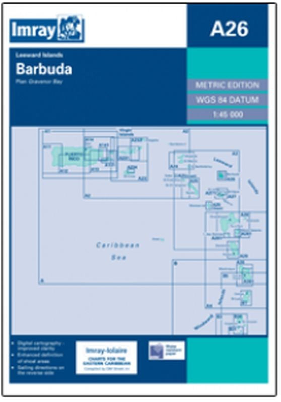 Imray-Iolaire Chart A26 Barbuda - Southwest Coast