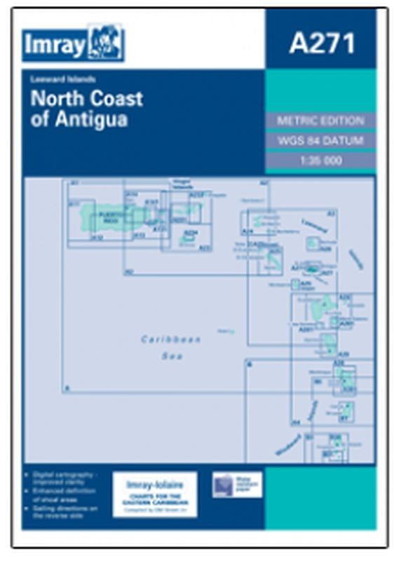 Imray-Iolaire Chart A271 North Coast of Antigua