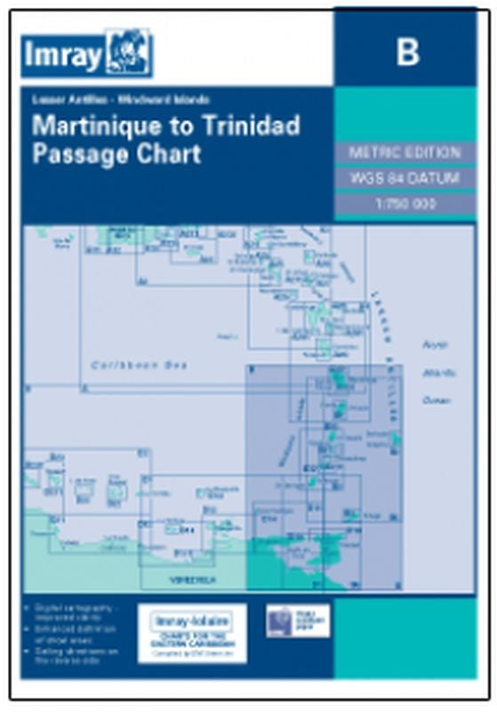 Imray-Iolaire Chart B Lesser Antilles Martinique to Trinidad