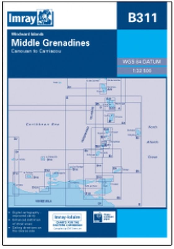 Imray-Iolaire Chart B311 Middle Grenadines Canouan to Carriacou