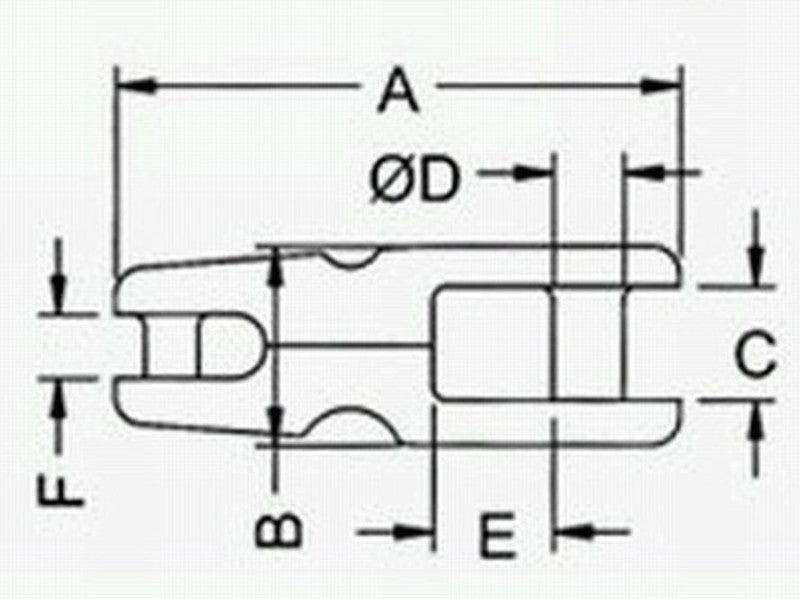 Kong Fixed Anchor Connector Stainless Steel AISI 316 6-8mm AC08-T